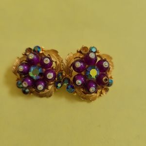 Vintage BSK clip on earrings
